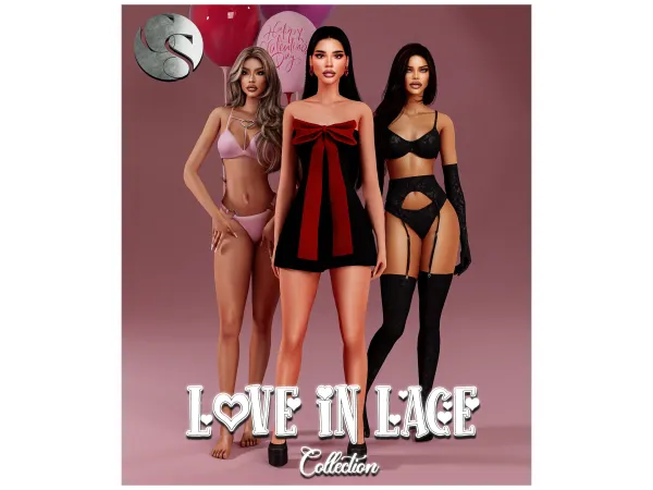 Alpha CAMUFLAJE Love In Lace Valentine's Day Collection - The Sims 4 Custom Content