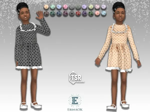 Mix erinaok girls dress 021225 - The Sims 4 Custom Content