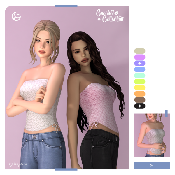 Maxis Match Top Crochet Collection III by luxysims - The Sims 4 Custom Content