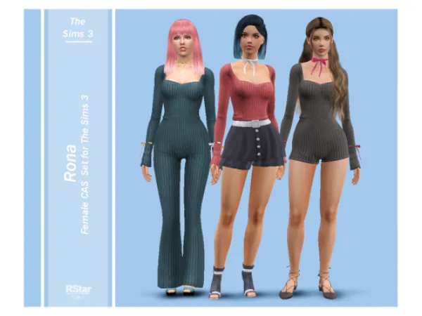 Rona (Female CAS set) by rstarsims3 - The Sims 3 Custom Content