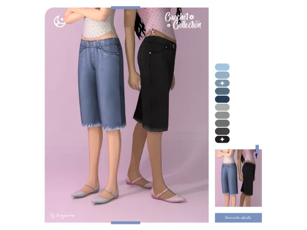 Maxis Match Bermuda Shorts Crochet Collection III - The Sims 4 Custom Content