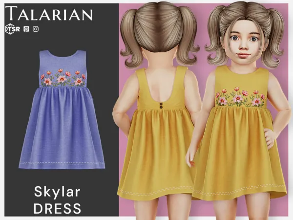 Alpha Skylar Dress by talarian - The Sims 4 Custom Content