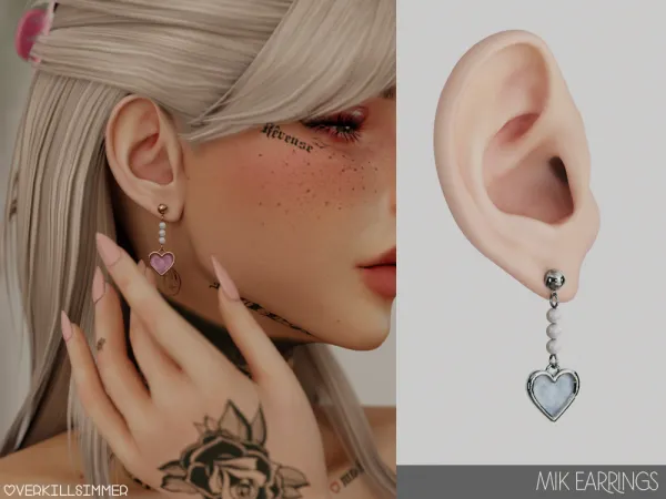 Alpha Mik earrings - The Sims 4 Custom Content