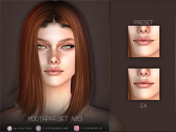 Mix Mouthpreset N83 by PlayersWonderland - The Sims 4 Custom Content