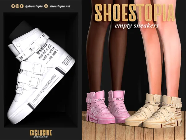 Alpha Shoestopia Empty Sneakers - The Sims 4 Custom Content