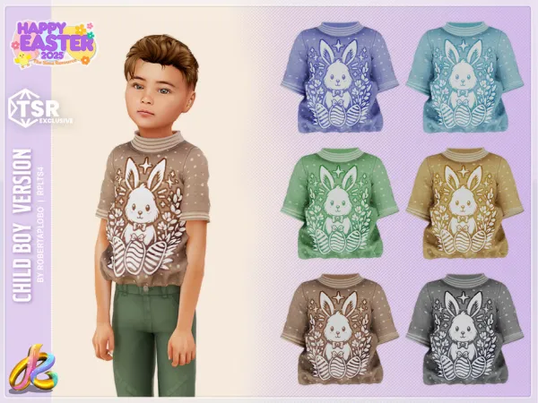 Mix Boy Top 307 Child by RobertaPLobo - The Sims 4 Custom Content