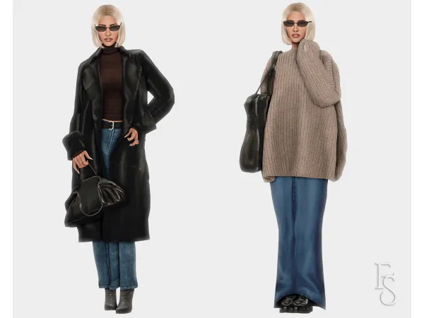 Alpha Styling Denim Skirts Lookbook 1 by farfallasims - The Sims 4 Custom Content