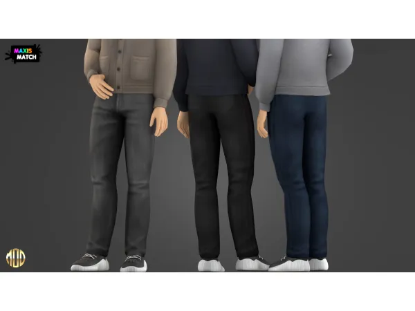 Maxis Match Jack Set Slim Jeans by Modco Studios - The Sims 4 Custom Content