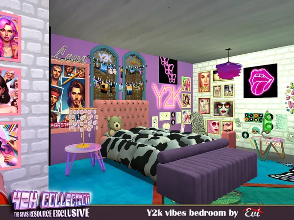 Maxis Match Y2k Vibes Bedroom by Evi - The Sims 4 Custom Content
