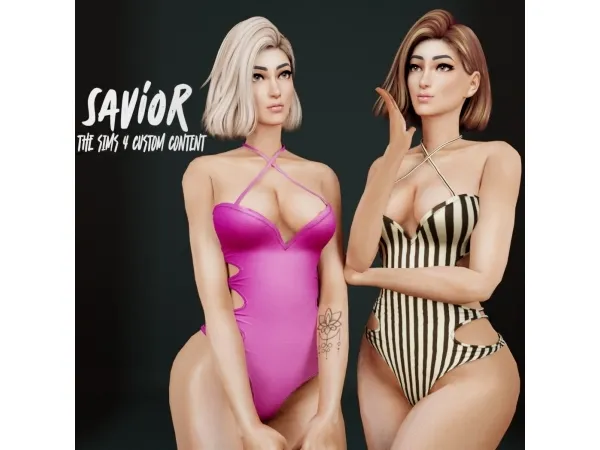 Alpha SO_Ashanty Swimsuit - The Sims 4 Custom Content