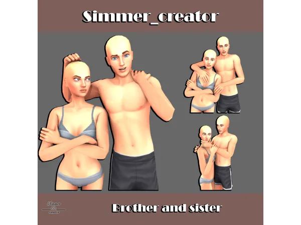 Mix Brother and sister by Meow_creator - The Sims 4 Custom Content
