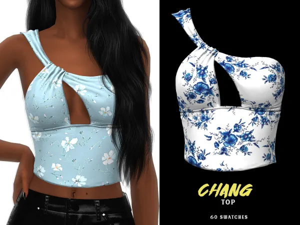 Alpha Chang Top - The Sims 4 Custom Content