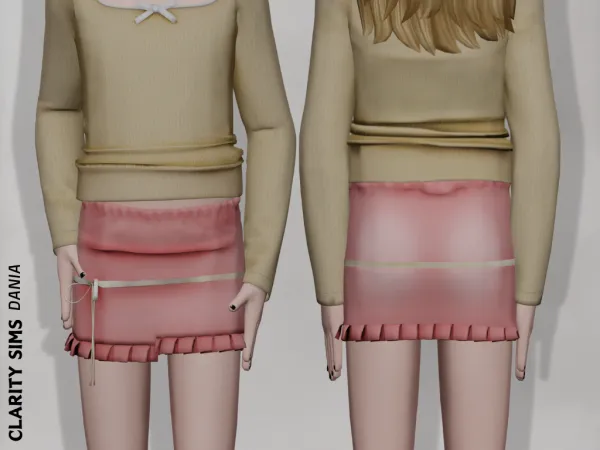 Mix Du00e2nia Skirt Child - The Sims 4 Custom Content