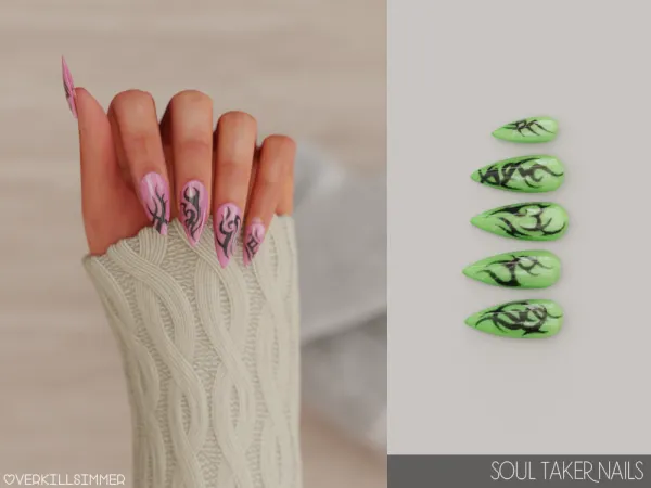 Alpha Soul taker nails - The Sims 4 Custom Content