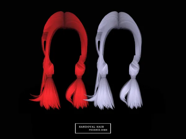 Alpha Sandoval Hair - The Sims 4 Custom Content