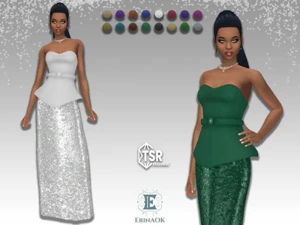 Mix ErinAOK Womens Gown 032325 - The Sims 4 Custom Content
