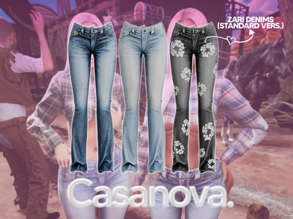 Alpha CASANOVA Zari Denims (Standard Version) - The Sims 4 Custom Content