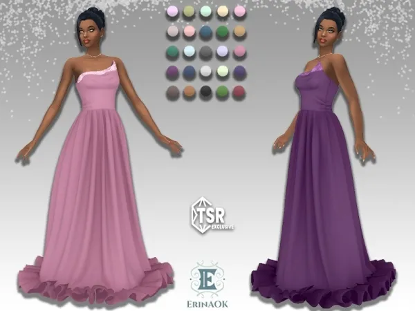 Mix erinaok womens gown 041125 - The Sims 4 Custom Content