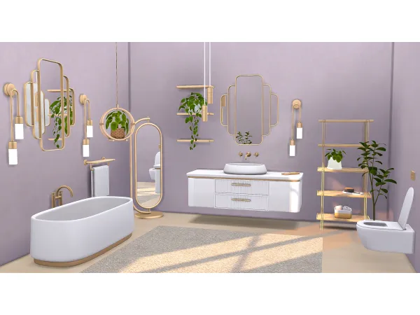 Maxis Match Modern Bathroom Set - The Sims 4 Custom Content