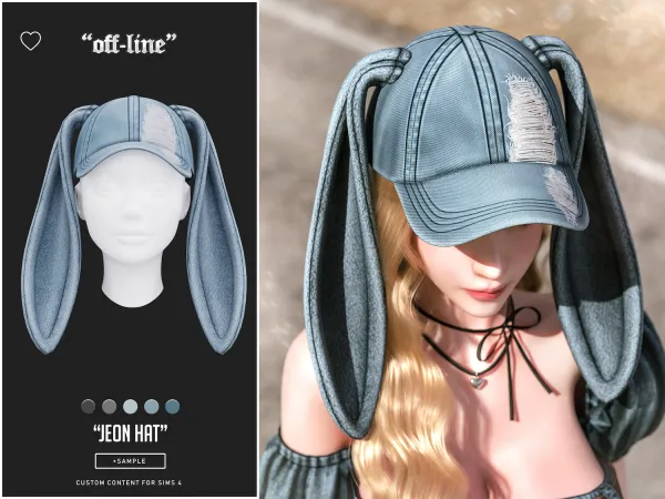 Alpha off line jeon hat sample - The Sims 4 Custom Content