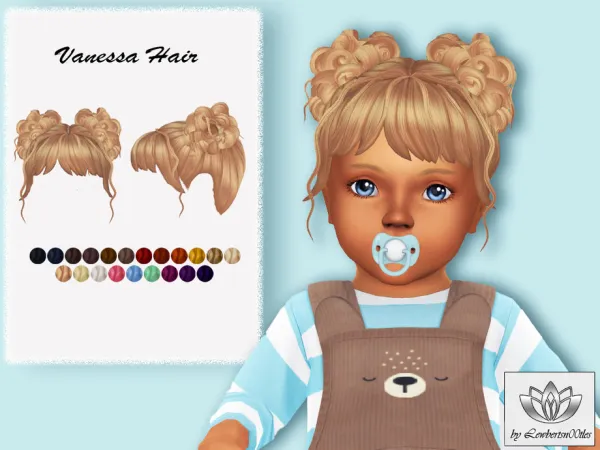 Maxis Match Vanessa Hair Infant version by Lewbertsn00tles - The Sims 4 Custom Content