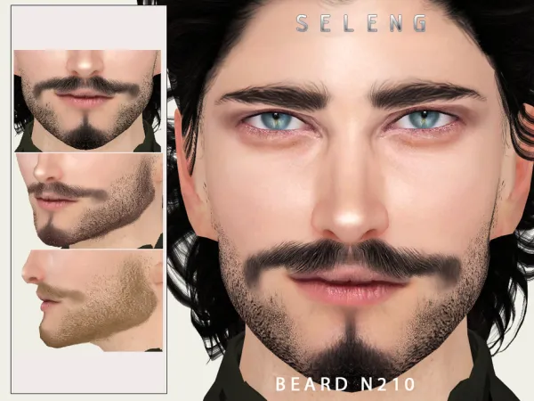Alpha Beard N210 by Seleng - The Sims 4 Custom Content