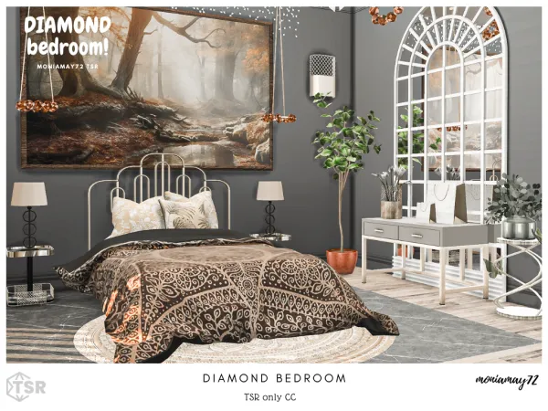 Mix Diamond Bedroom - The Sims 4 Custom Content