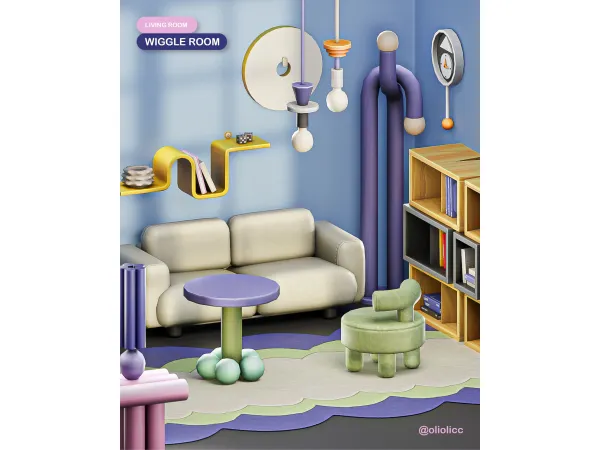 Maxis Match OLIOLI Wiggle Room - The Sims 4 Custom Content