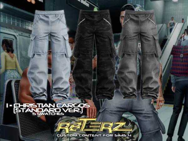 Alpha R8TERZ Christian Cargos (Standard Version) - The Sims 4 Custom Content
