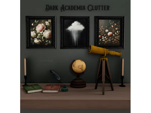 Mix Dark Academia Clutter - The Sims 4 Custom Content