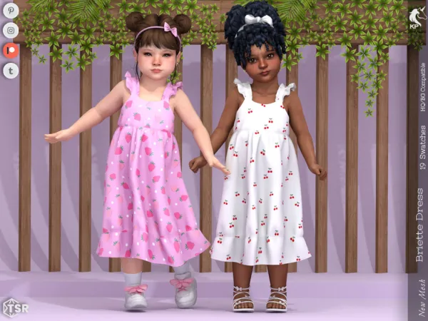 Maxis Match Briette Dress Toddler by KaTPurpura - The Sims 4 Custom Content