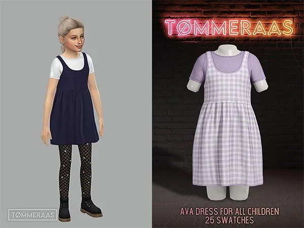 Alpha Tu00d8MMERAAS Ava Dress for Children (96) - The Sims 4 Custom Content