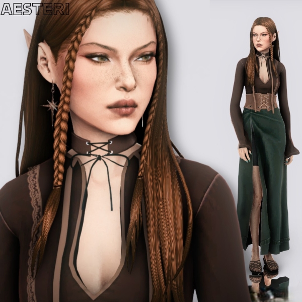Maxis Match Elishan Darou by aesteri - The Sims 4 Custom Content