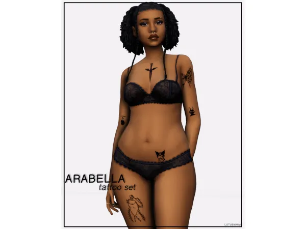 Mix Arabella Tattoo Set - The Sims 4 Custom Content