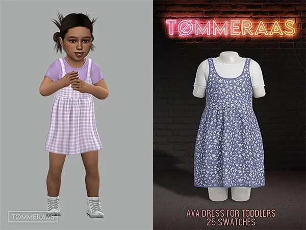 Alpha Tu00d8MMERAAS Ava Dress for Toddlers (97) - The Sims 4 Custom Content