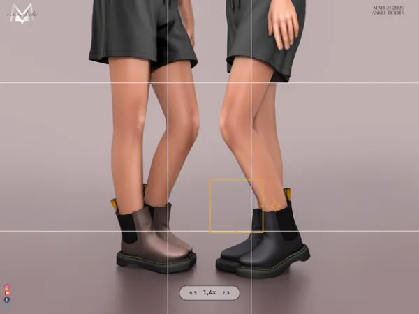 Alpha Ankle Boots (Child) by mermalade - The Sims 4 Custom Content