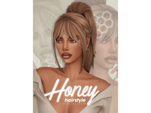 Maxis Match honey hair by Thatsims4hore - The Sims 4 Custom Content