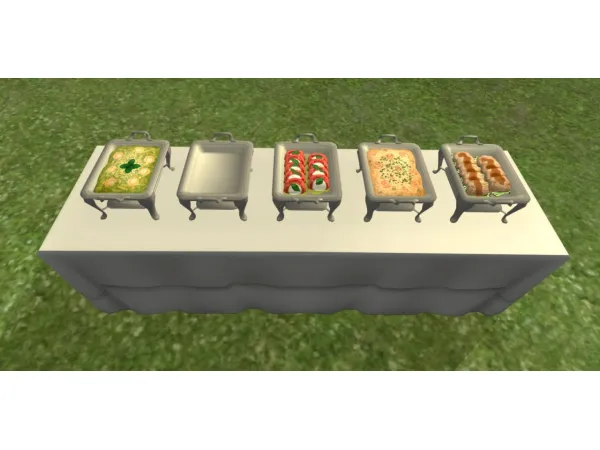 Buffet Servers by evilmascotsblog - The Sims 2 Custom Content