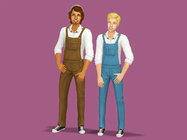 3t2 shokoninio Old School Overalls Jeans C by deedee - The Sims 2 Custom Content