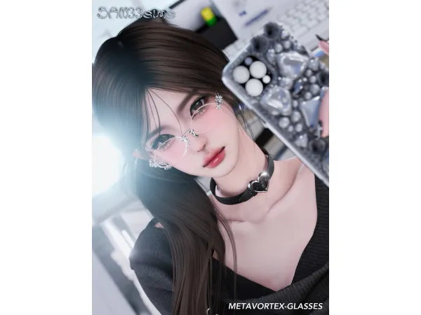 Alpha u3010333u3011Metavortex Glasses - The Sims 4 Custom Content