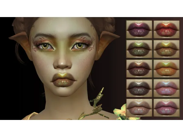 Alpha FAIRY LIPSTICK by EvilQuinzel - The Sims 4 Custom Content