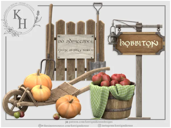 Alpha [khd] hobbiton set - The Sims 4 Custom Content