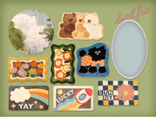 jacky93sims |  Astra Mirror and Light and some Rugs