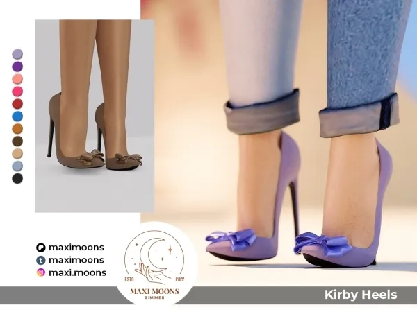 Alpha Kirby Heels - The Sims 4 Custom Content