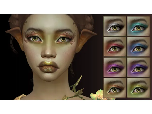 Alpha FAIRY EYESHADOW by EvilQuinzel - The Sims 4 Custom Content