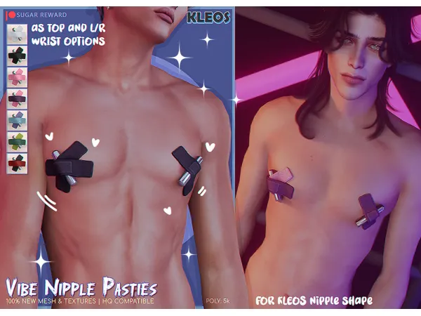 Alpha Vibe Nipple Pasties by simsfinds - The Sims 4 Custom Content