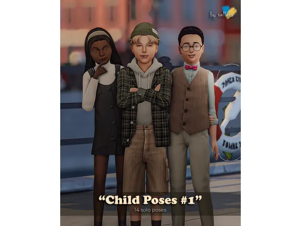 Mix Pose Pack Child Poses 1 by vellesa - The Sims 4 Custom Content