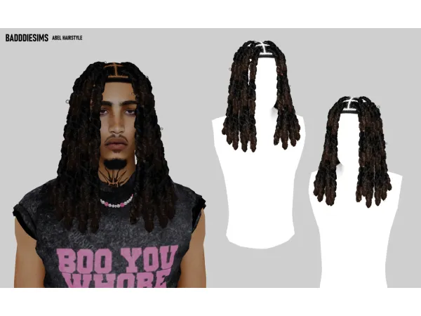 Alpha ABEL HAIRSTYLE by BadddieSims - The Sims 4 Custom Content