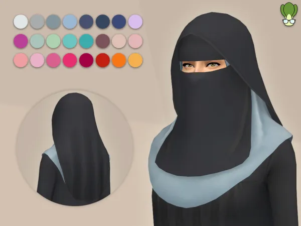 Maxis Match Niqab Hoodie 2 by kapakijo - The Sims 4 Custom Content