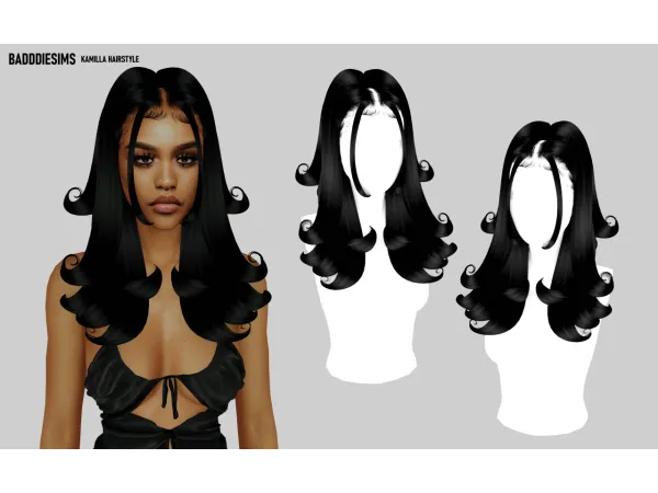 Alpha BADDDIESIMS KAMILLA HAIRSTYLE - The Sims 4 Custom Content